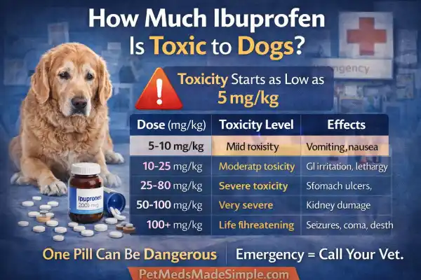 How Much Ibuprofen Is Toxic to Dogs?