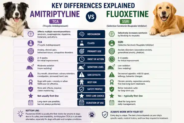 Amitriptyline vs Fluoxetine for Dogs