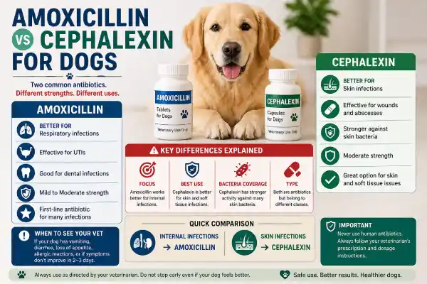 Amoxicillin vs Cephalexin for Dogs