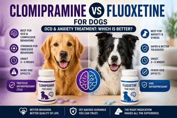 Clomipramine vs Fluoxetine for Dogs