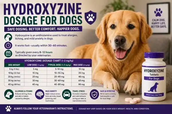 Hydroxyzine Dosage for Dogs