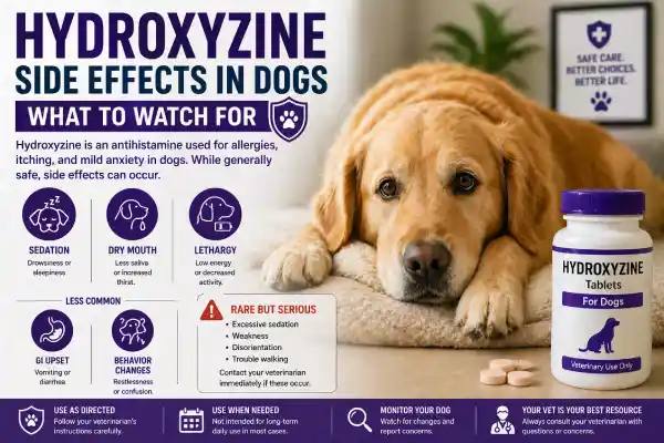Hydroxyzine Side Effects in Dogs: What to Watch For (Vet-Backed Guide)