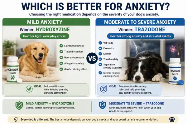 Hydroxyzine vs Trazodone for Dogs