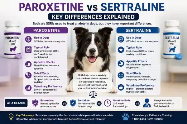 Paroxetine vs Sertraline for Dogs