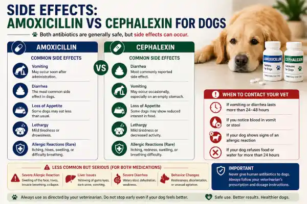 Amoxicillin vs Cephalexin for Dogs