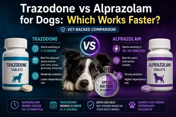 Trazodone vs Alprazolam for Dogs