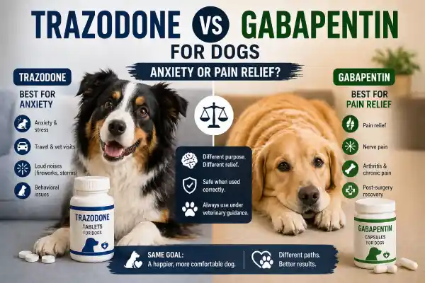 Trazodone vs Gabapentin for Dogs