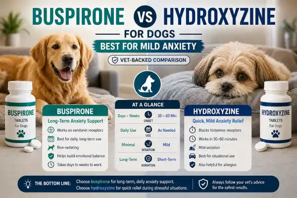 Buspirone vs Hydroxyzine for Dogs