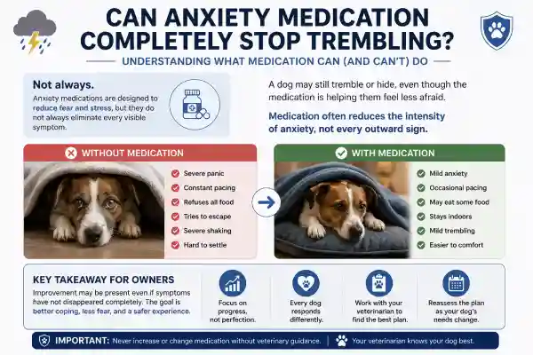 Why Does My Dog Tremble During Thunderstorms Even With Medication?