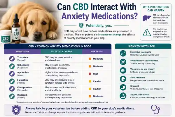 Can Dogs Take CBD With Anxiety Medication?