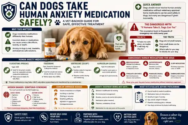 Can Dogs Take Human Anxiety Medication Safely