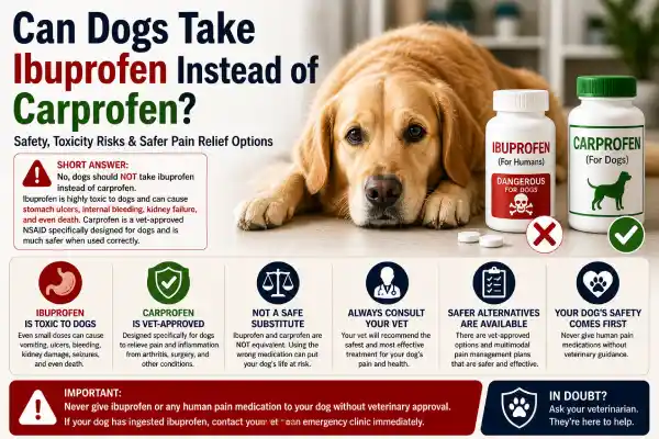 Can Dogs Take Ibuprofen Instead of Carprofen