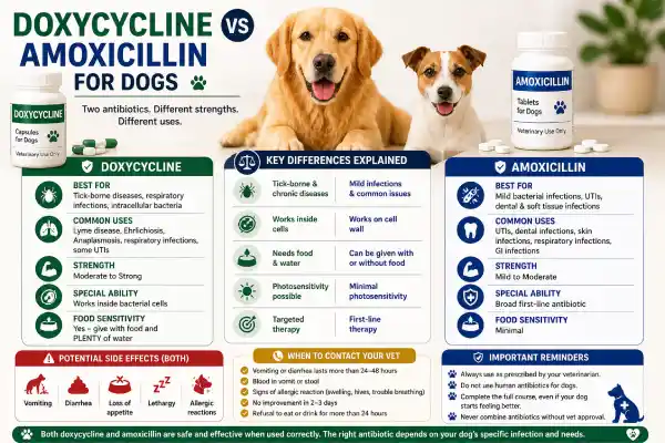 Doxycycline vs Amoxicillin for Dogs main