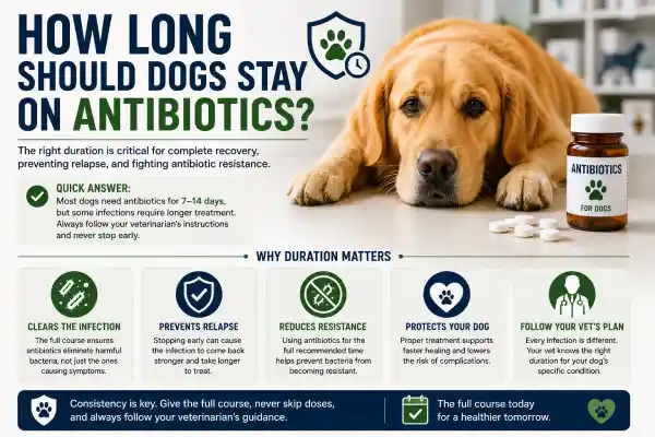 How Long Should Dogs Stay on Antibiotics