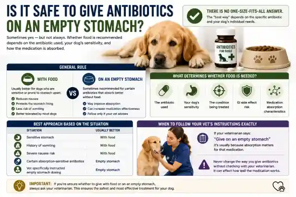 Can Dogs Take Antibiotics on an Empty Stomach?