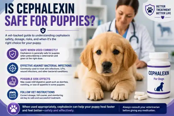 Is cephalexin safe for puppies?