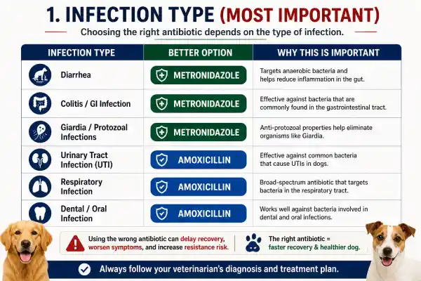 Metronidazole vs Amoxicillin for Dogs