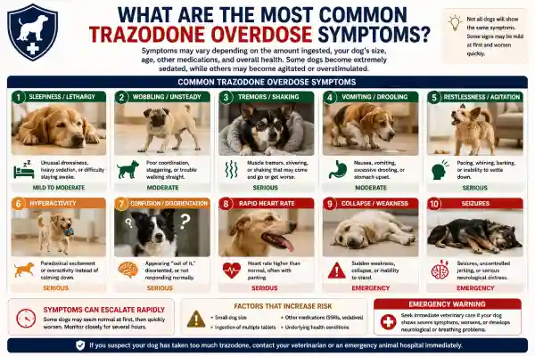 What Happens If Dogs Take Too Much Trazodone?