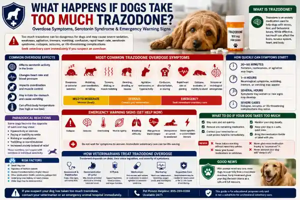 What Happens If Dogs Take Too Much Trazodone?