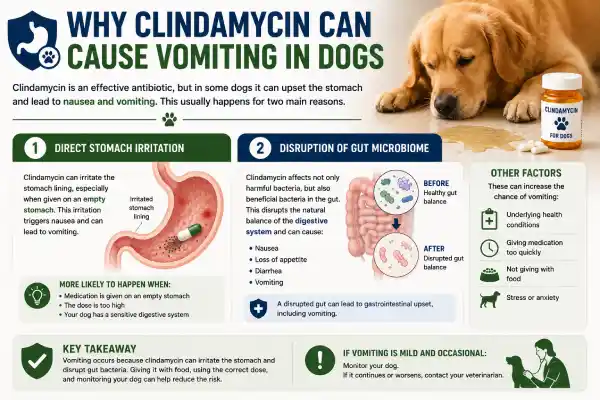 Why Clindamycin Can Cause Vomiting in Dogs