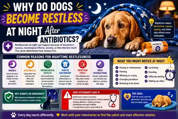 Why Is My Dog Restless at Night After Antibiotics?