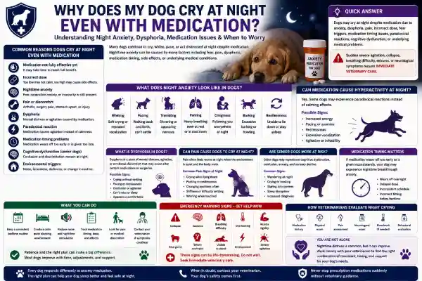 Why Does My Dog Cry at Night Even With Medication?