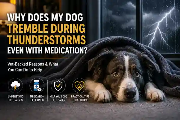 Why Does My Dog Tremble During Thunderstorms Even With Medication?