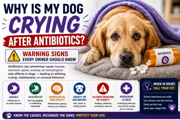 Why Is My Dog Crying After Antibiotics