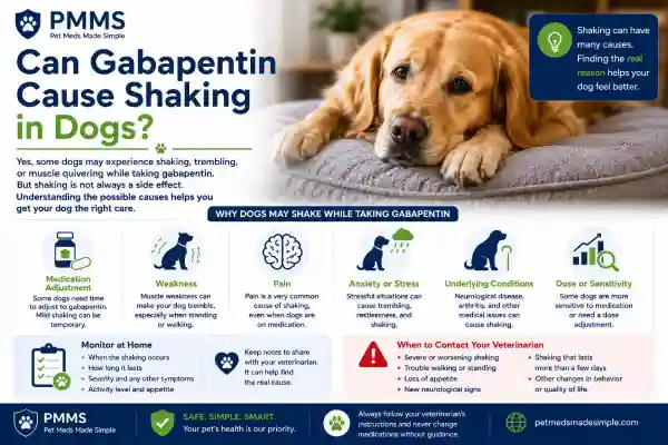 Can anxiety cause shaking while on gabapentin?