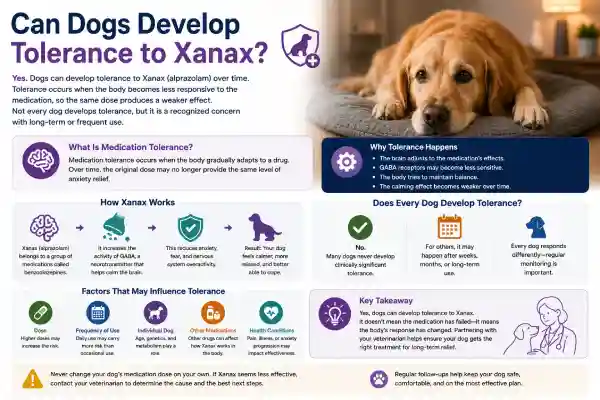 Can dogs become dependent on Xanax?