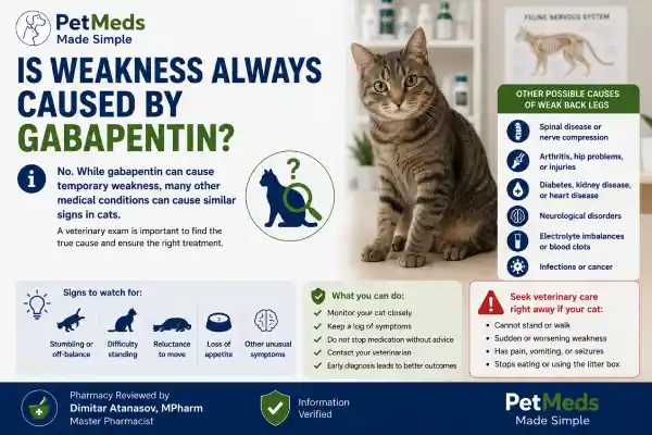 Can Gabapentin Cause Weak Back Legs in Cats