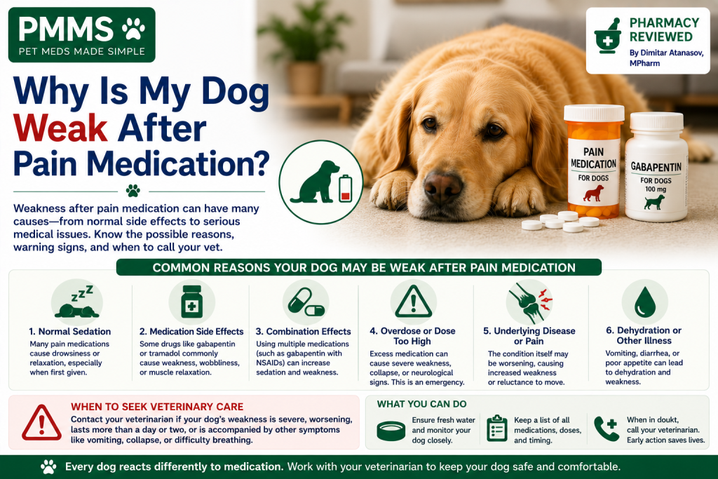 Why Is My Dog Weak After Pain Medication