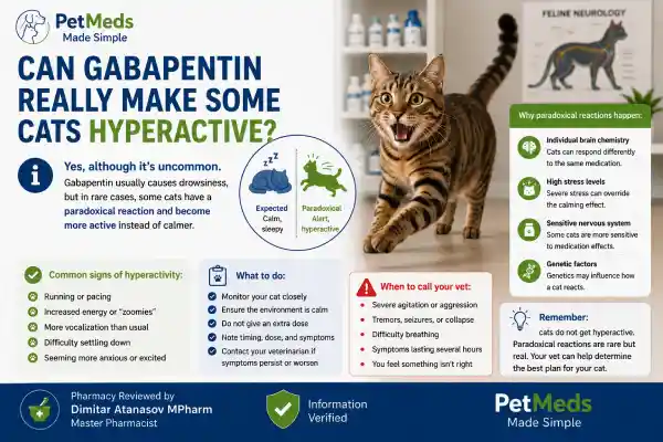 Can Gabapentin Cause Hyperactivity in Cats